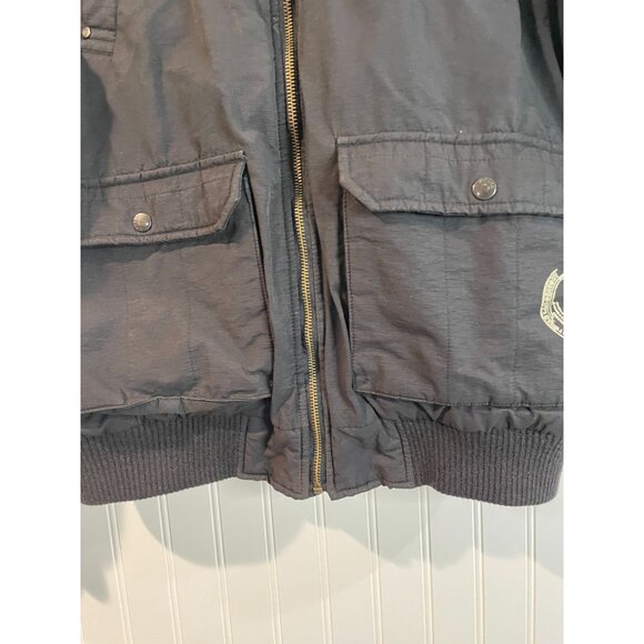 Volcano Mens Black Cotton-Nylon Blend Jacket With Multiple Pockets Ribbed Cuffs - Picture 3 of 15